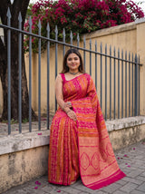 MIMOSA Strawberry Saree Saree — pose 8 styling detail