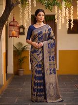MIMOSA Navy Saree Saree — pose 3 styling detail