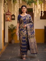 MIMOSA Navy Saree Saree — pose 6 styling detail
