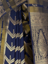 MIMOSA Navy Saree Saree — fleets shot full lifestyle