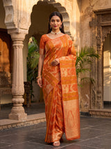 MIMOSA Peach Saree Saree — pose 6 styling detail
