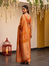 MIMOSA Peach Saree Saree — pose 7 styling detail