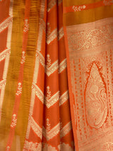 MIMOSA Peach Saree Saree — fleets shot full lifestyle