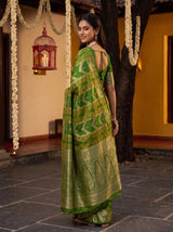MIMOSA Parrot Green Saree Saree — pose 7 styling detail