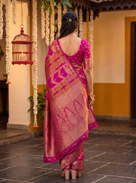 MIMOSA Rani Saree Saree — pose 2 styling detail