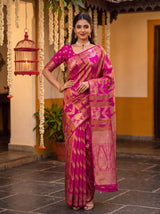 MIMOSA Rani Saree Saree — pose 4 styling detail