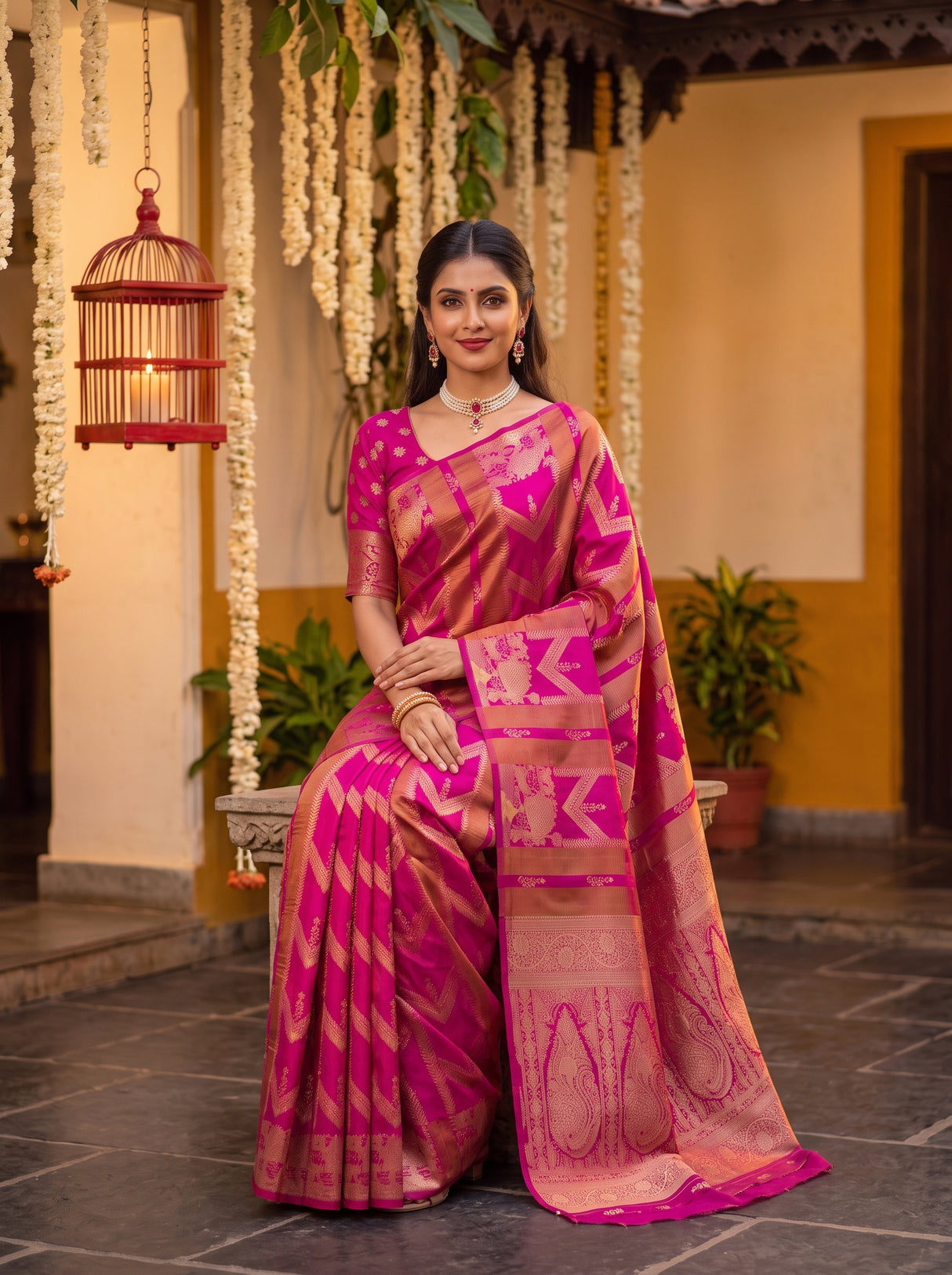 MIMOSA Rani Saree Saree — pose 8 styling detail