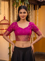 MIMOSA Rani Saree Saree — blouse close-up