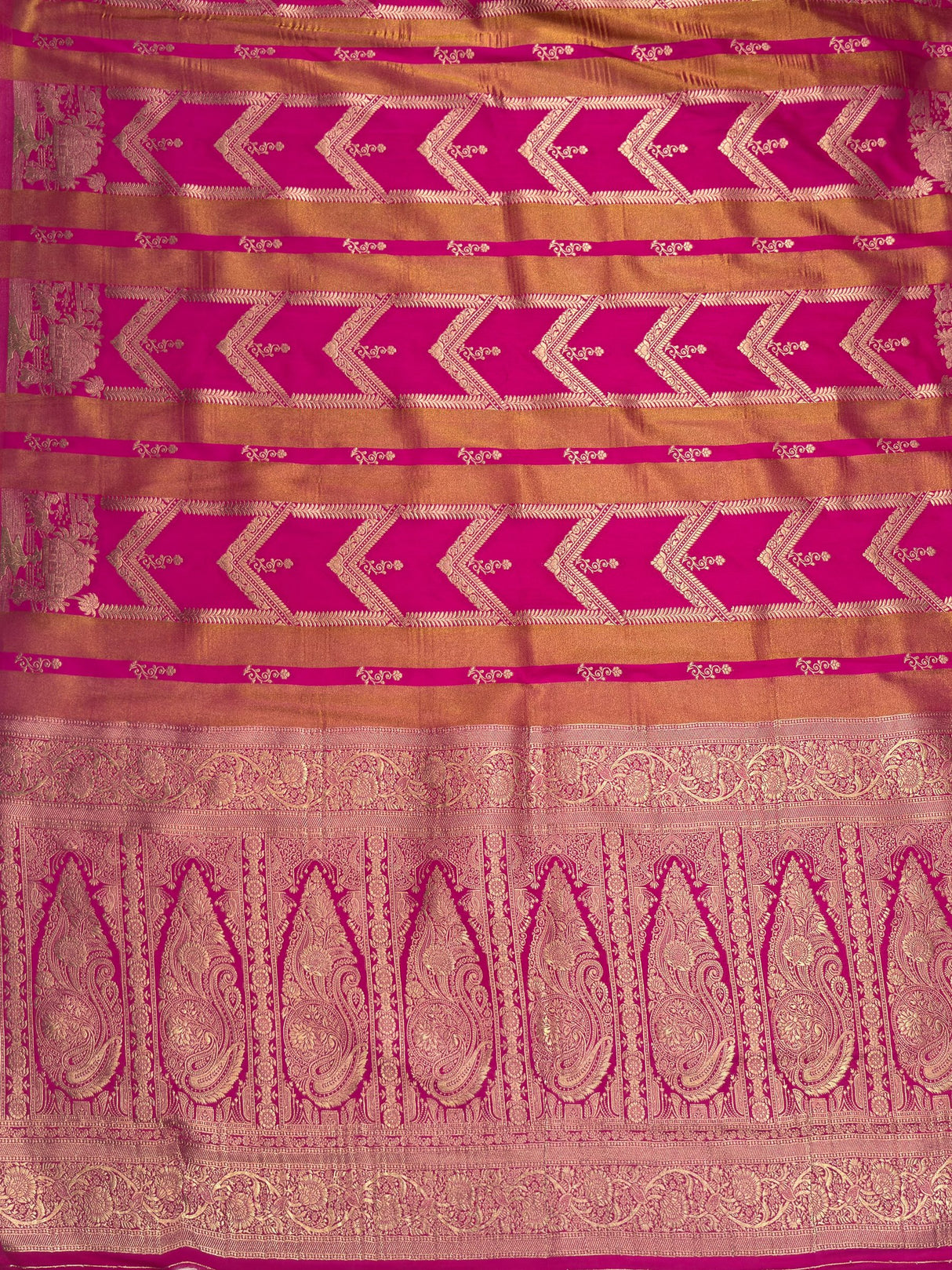 MIMOSA Rani Saree Saree — pallu and zari work detail