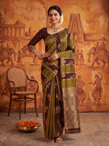 MIMOSA Chocolate Saree Saree — pose 4 styling detail