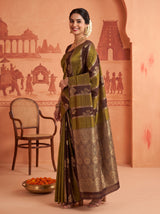 MIMOSA Chocolate Saree Saree — pose 5 styling detail