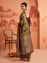 MIMOSA Chocolate Saree Saree — pose 7 styling detail