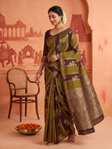 MIMOSA Chocolate Saree Saree — pose 9 styling detail