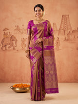 MIMOSA Jamun Saree Saree — front view on mannequin