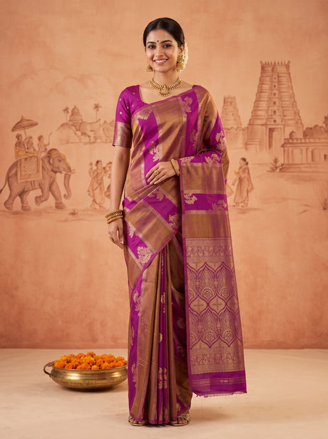 MIMOSA Jamun Saree Saree — front view on mannequin
