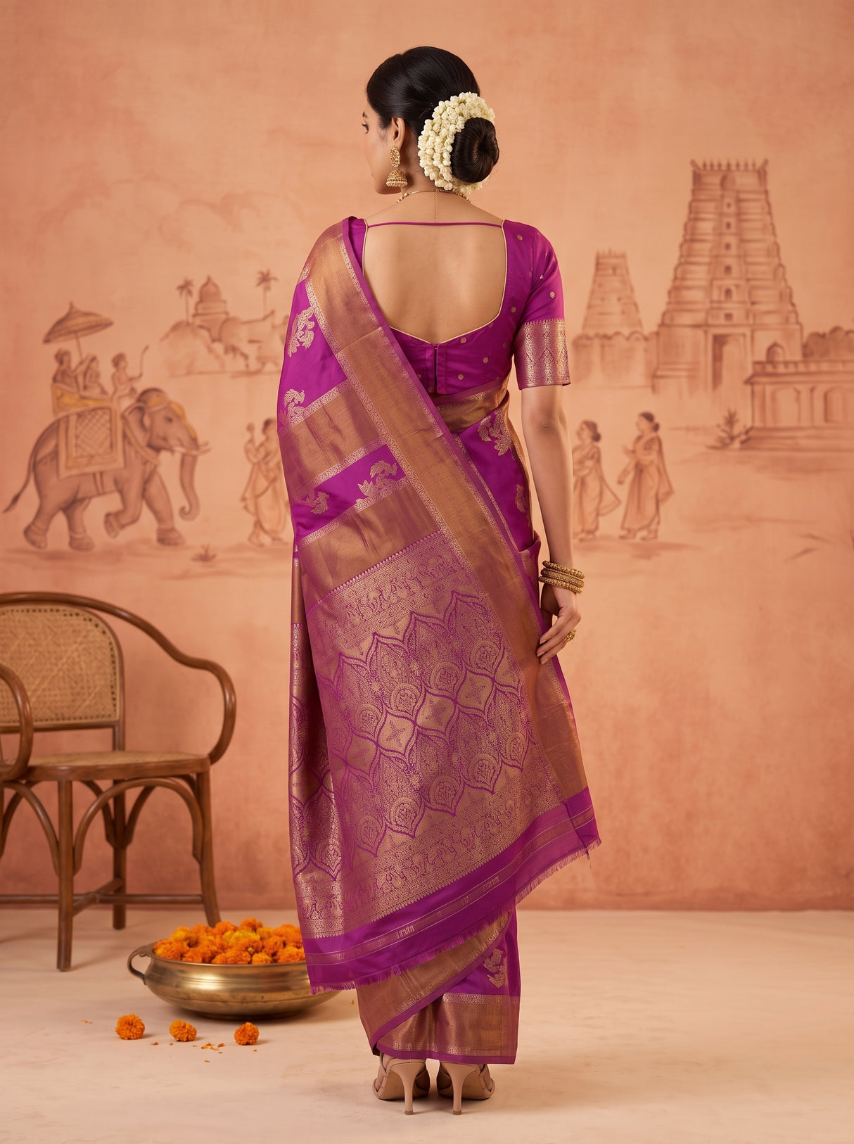 MIMOSA Jamun Saree Saree — pose 2 styling detail