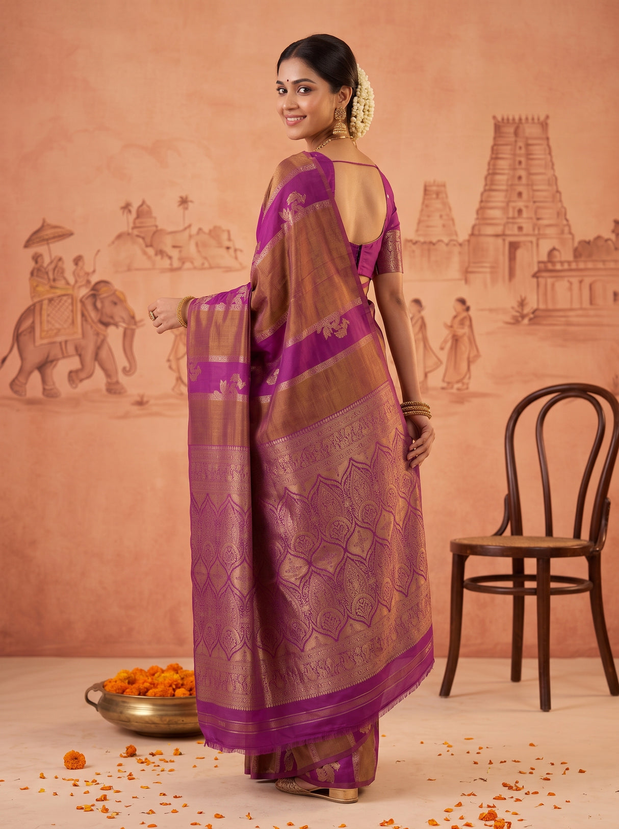 MIMOSA Jamun Saree Saree — pose 5 styling detail