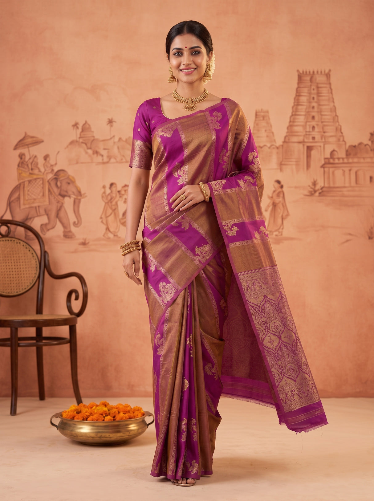 MIMOSA Jamun Saree Saree — pose 6 styling detail
