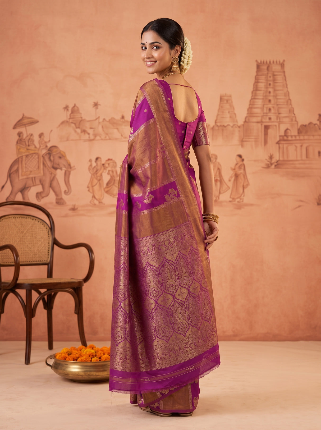 MIMOSA Jamun Saree Saree — pose 7 styling detail
