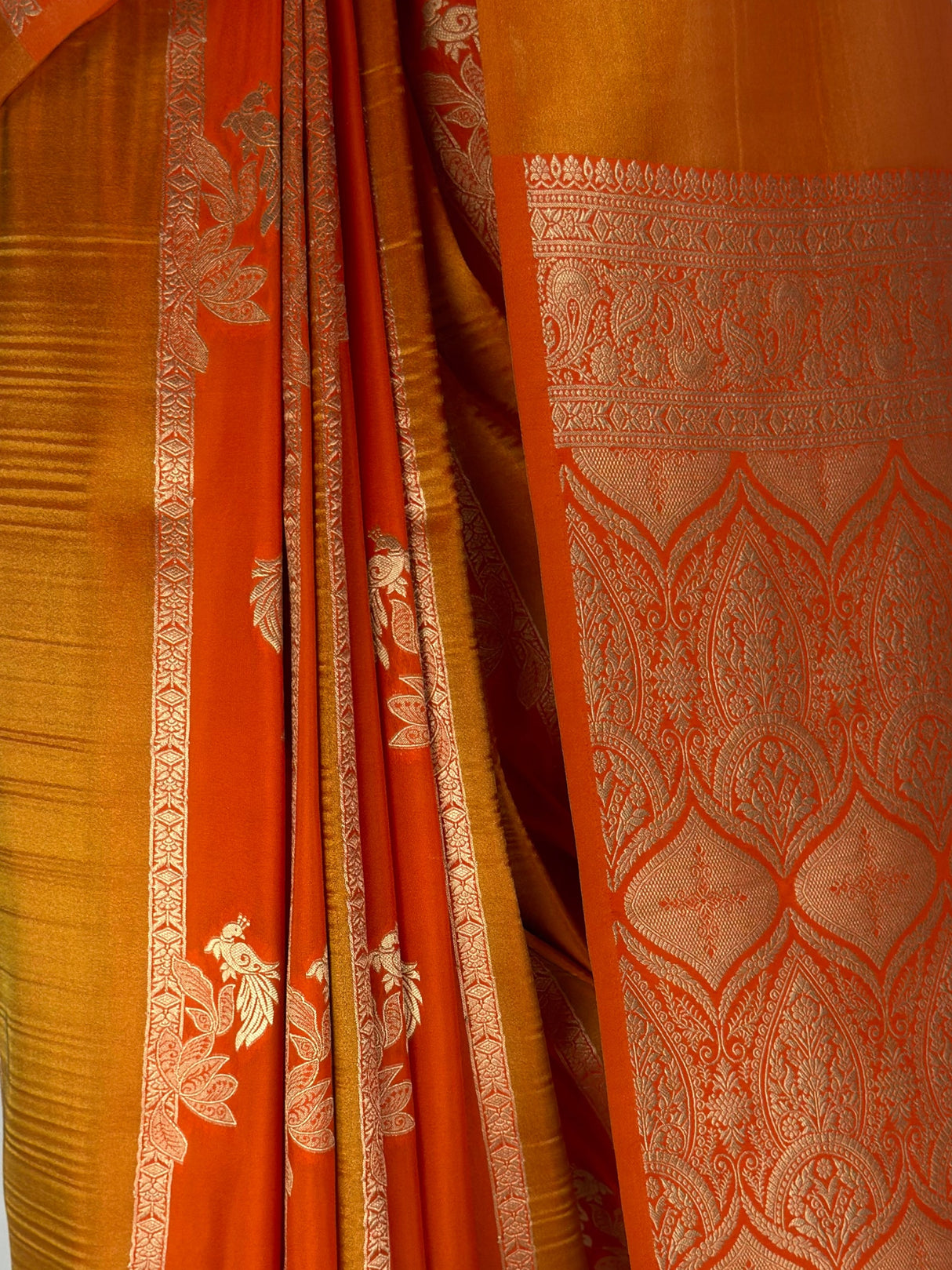 MIMOSA Orange Saree Saree — fleets shot full lifestyle