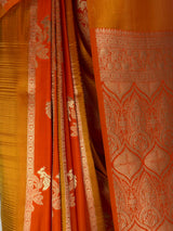 MIMOSA Orange Saree Saree — fleets shot full lifestyle