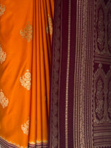 MIMOSA Mustard Mysore Silk crepe Saree — fleets shot full lifestyle