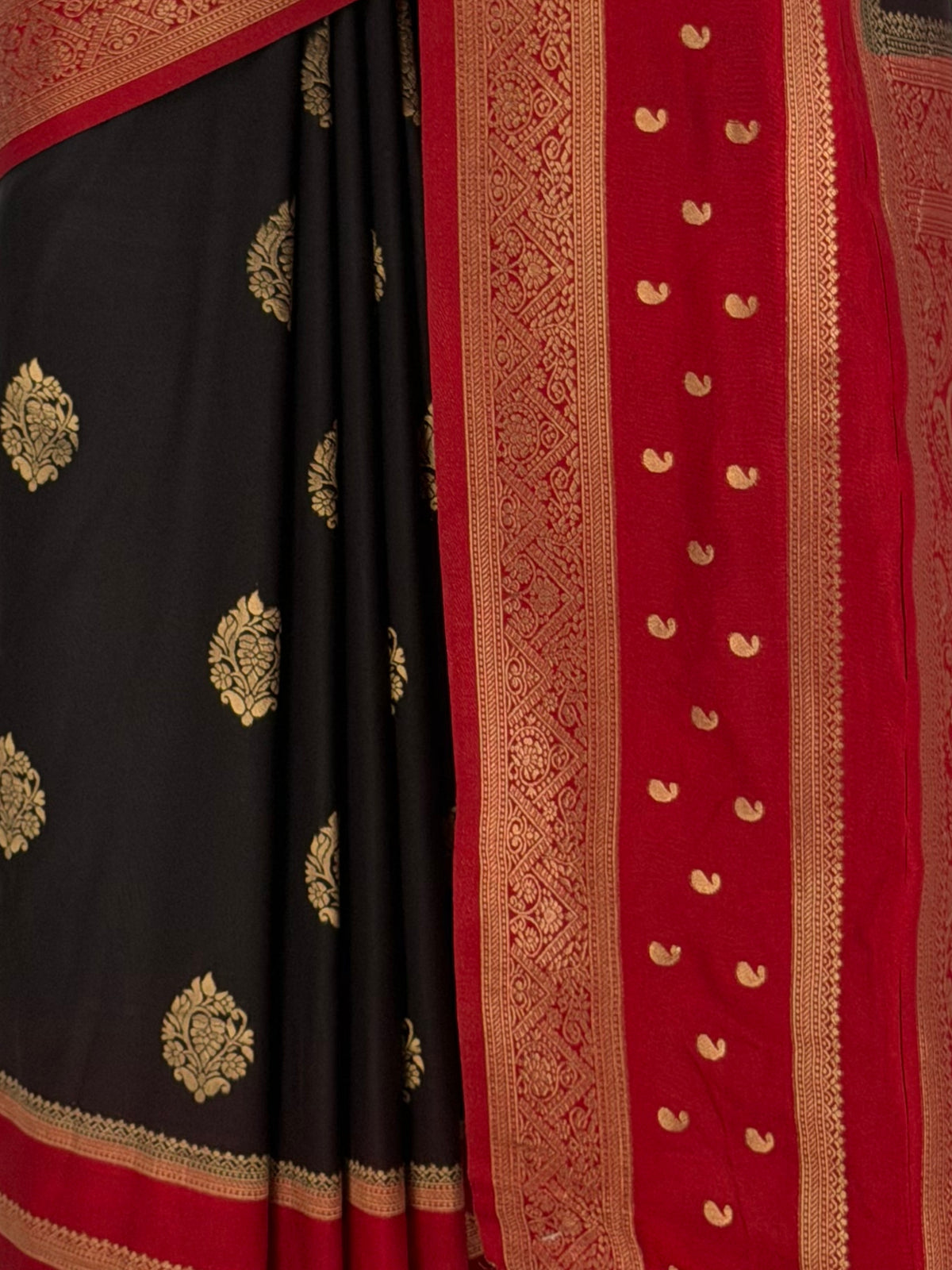MIMOSA Chocolate Mysore Silk Crepe Saree — fleets shot full lifestyle