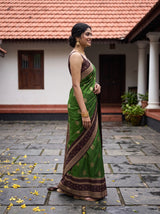 MIMOSA Green Saree Saree — pose 3 styling detail