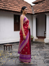 MIMOSA Red Saree Saree — pose 3 styling detail