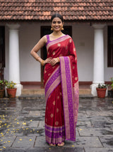 MIMOSA Red Saree Saree — pose 4 styling detail