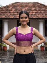 MIMOSA Red Saree Saree — blouse close-up