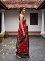 MIMOSA Rust Saree Saree — pose 3 styling detail