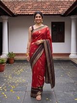 MIMOSA Rust Saree Saree — pose 6 styling detail