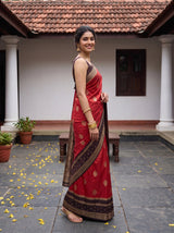 MIMOSA Rust Saree Saree — pose 9 styling detail
