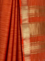 MIMOSA Orange Saree Saree — fleets shot full lifestyle