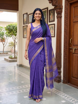 MIMOSA Royal Blue Saree Saree — pose 6 styling detail