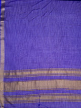 MIMOSA Royal Blue Saree Saree — pallu and zari work detail