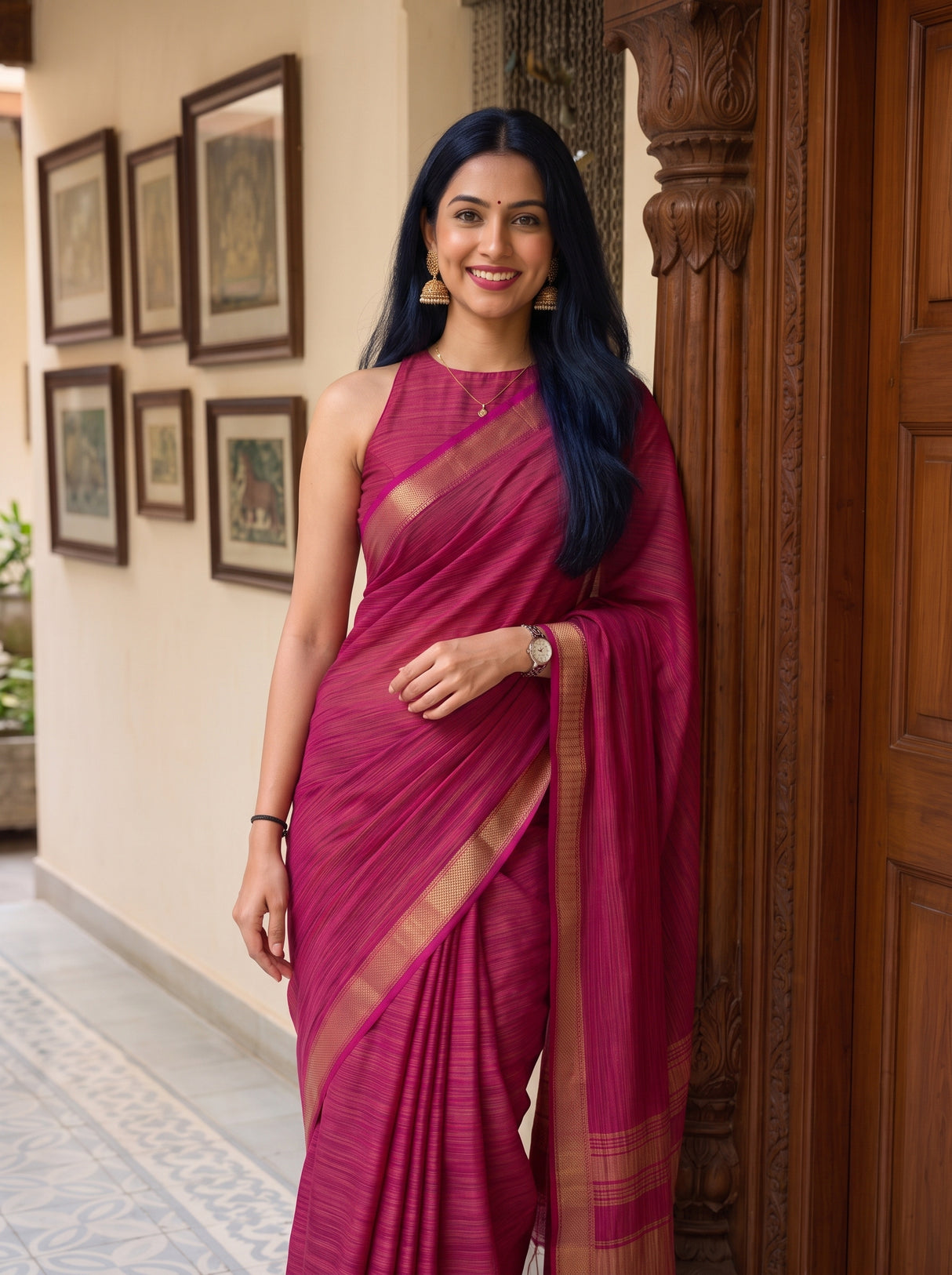 MIMOSA Rani Saree Saree — pose 10 styling detail