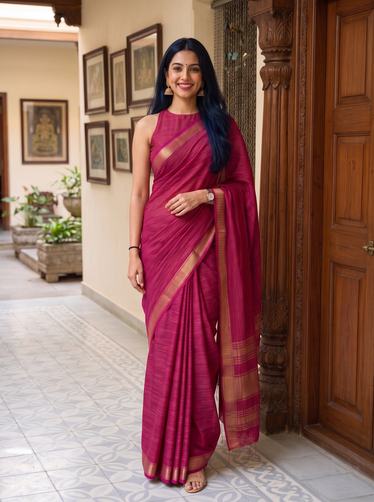 MIMOSA Rani Saree Saree — pose 9 styling detail