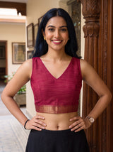 MIMOSA Rani Saree Saree — blouse close-up