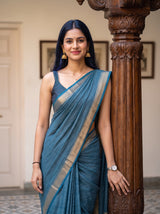 MIMOSA Sapphire Saree Saree — pose 10 styling detail
