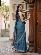 MIMOSA Sapphire Saree Saree — pose 5 styling detail