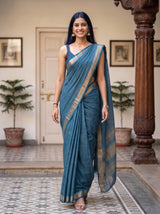 MIMOSA Sapphire Saree Saree — pose 6 styling detail