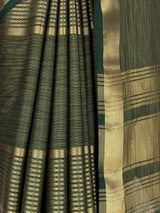 MIMOSA Bottle Green Saree Saree — fleets shot full lifestyle