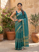 MIMOSA Sapphire Saree Saree — pose 4 styling detail