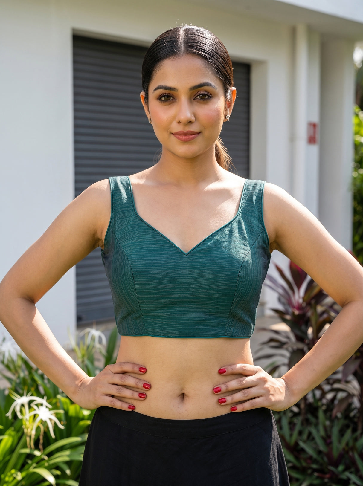 MIMOSA Sapphire Saree Saree — blouse close-up
