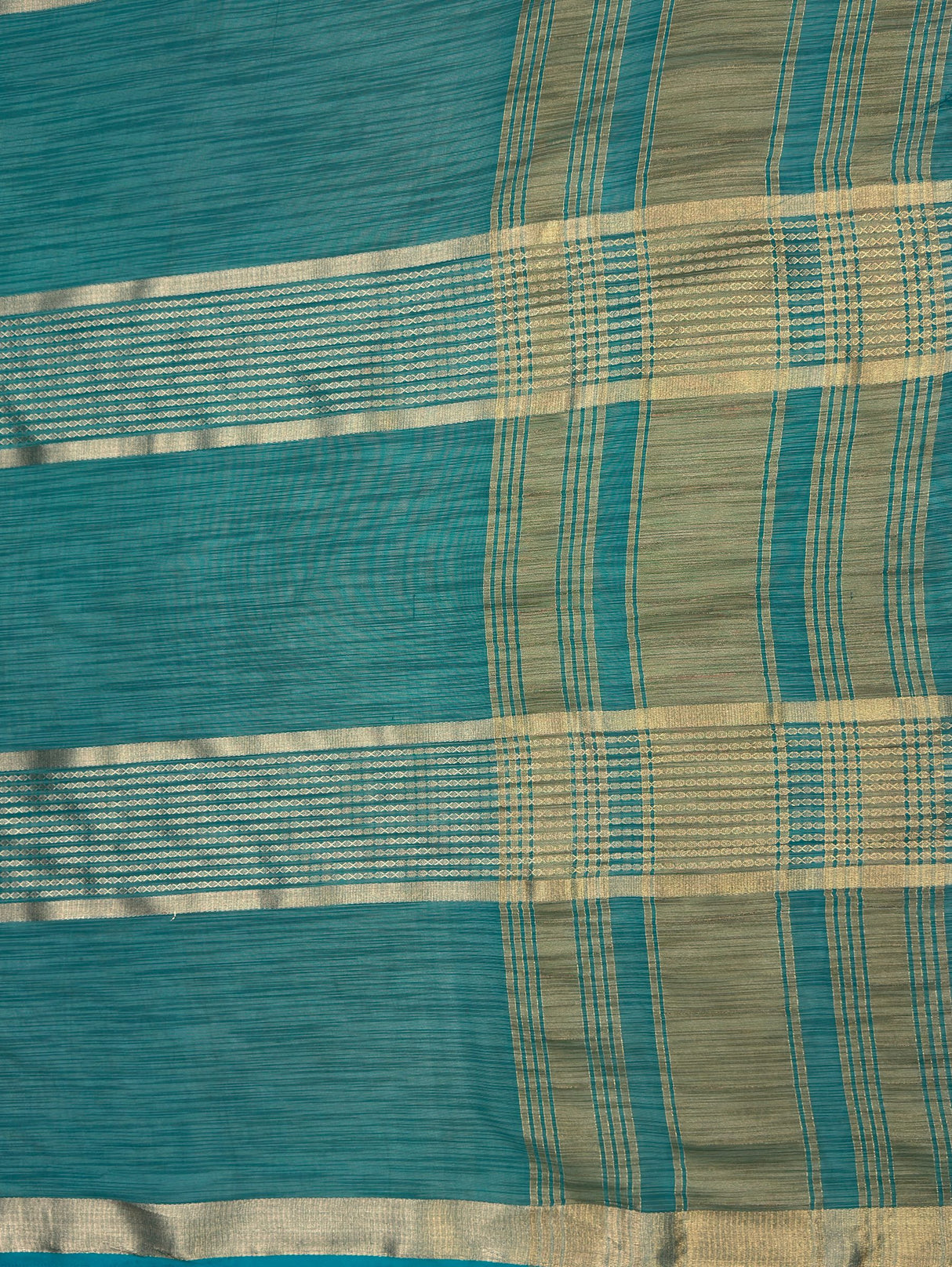 MIMOSA Sapphire Saree Saree — pallu and zari work detail