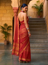 MIMOSA Strawberry Saree Saree — pose 5 styling detail
