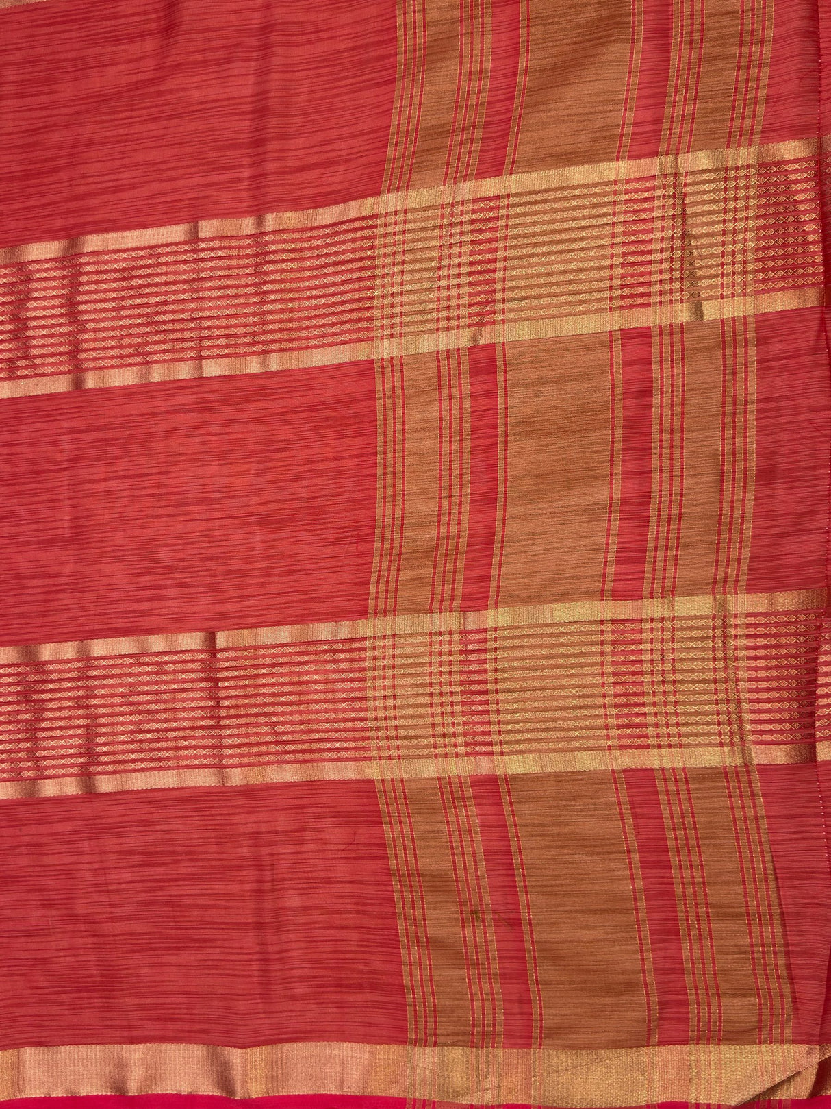 MIMOSA Strawberry Saree Saree — pallu and zari work detail