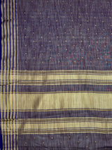 MIMOSA Navy Saree Saree — pallu and zari work detail